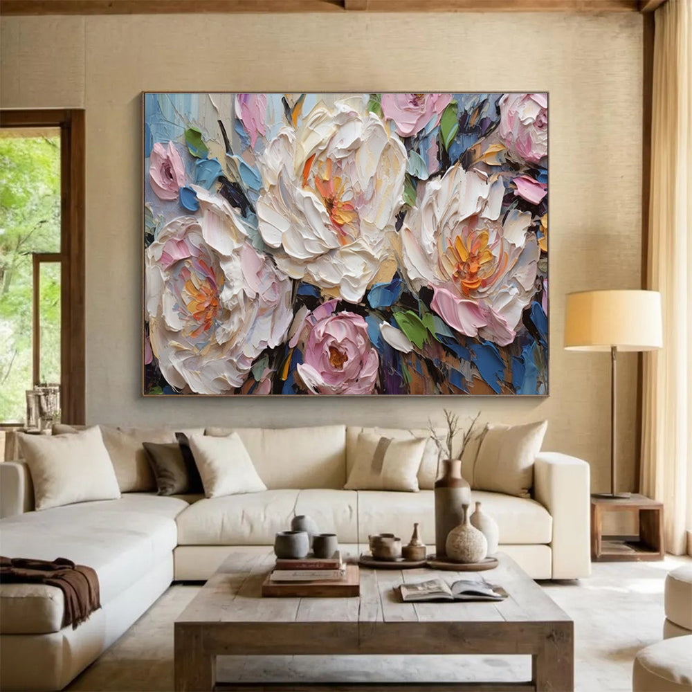 Peaceful Large Abstract Canvas for Bedroom & Dining Room DKH891
