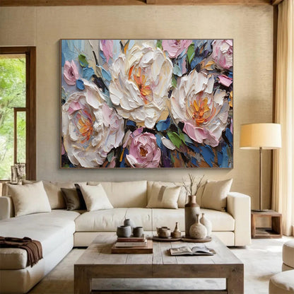 Peaceful Large Abstract Canvas for Bedroom & Dining Room DKH891