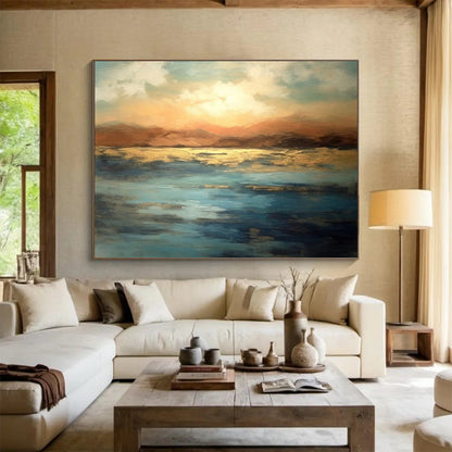 Sunset Over Golden Waters - Romantic Dining Room Glow DLZ055