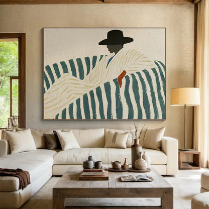 “Flow Dynamics” Immense Abstract Wall Mural for Hallway & Bar DKH229