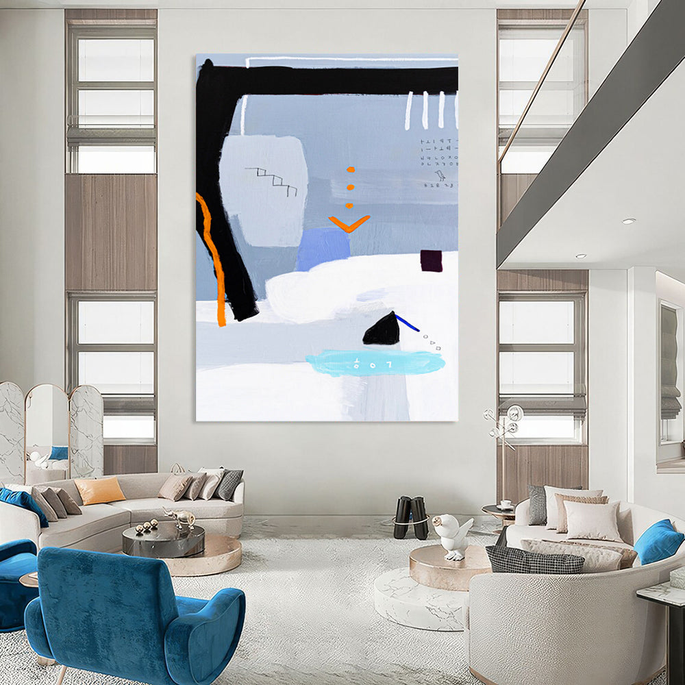 Striking Custom - Rendered Textured Canvas Painting for Hallway & Bar DKH1097