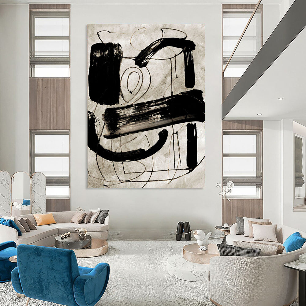 Large Custom Hand-Painted Abstract Artworks: Textures that Inspire DTP169