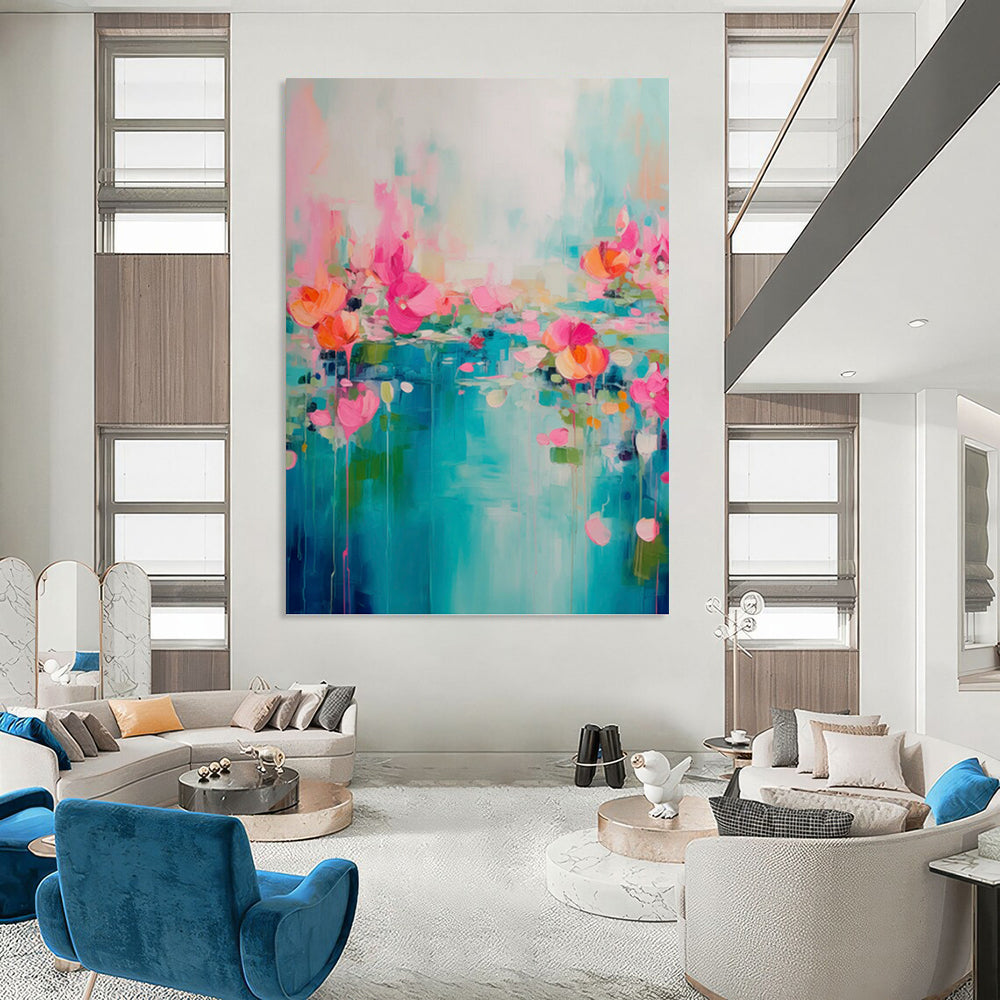 Hand - Crafted Custom Textured Abstract Painting for Living Room & Dining Room DKH0993