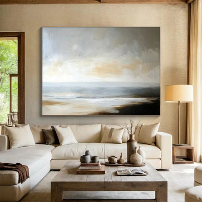 Serene Large - Format Abstract Painting for Entryway & Bedroom LargeART1701