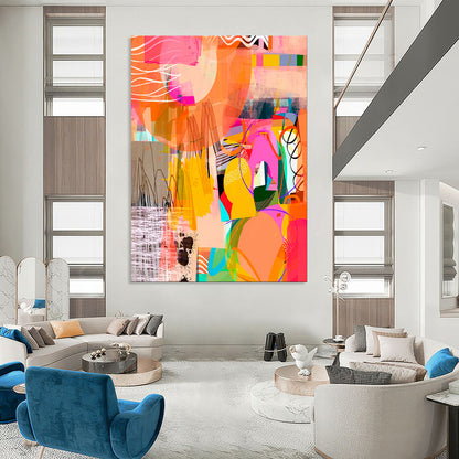 Custom Hand-Painted Abstract Art for Dining Room & Entryway LargeART1841