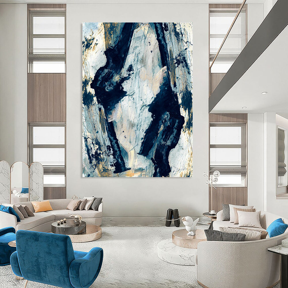 Big-Size Custom Abstract Paintings: Hand-Painted Textures for Your Space DTP172
