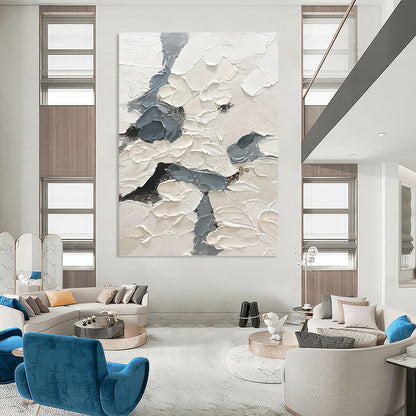 Expertly Conceived Hand - Painted Textured Canvas Mural for Bar & Entryway DKH1165
