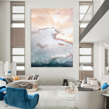 Large-Size Hand-Painted Abstract Art: Custom, Textured & Stunning DTP165