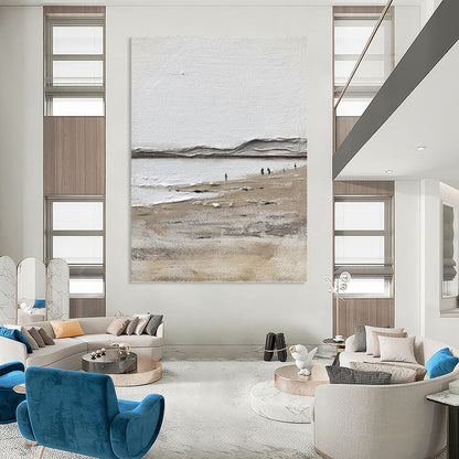 Custom Vertical Hand - Painted Abstract Creation for Living Room and Dining Room DKH1674