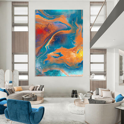 Graceful Textured Abstract Mural for Dining Room & Entryway DKH0940