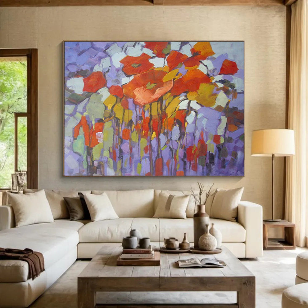 Whimsical Original Hand - Rendered Textured Large Abstract Work for Playful Interiors DKH853