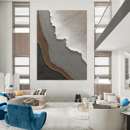 Custom Hand-Painted Abstract Art: Big Sizes & Textured Wonders for Bar & Hotel DTP269