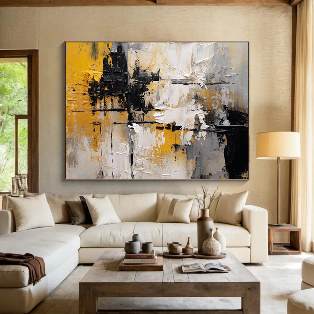 Yellow & Black Abstract Energy - Modern Office Dynamism DLZ085