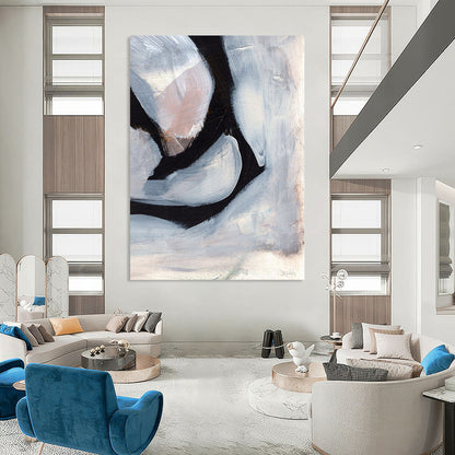 Custom Hand-Painted Abstract Artworks: Big Sizes & Textured Styles for Bar & Hotel DTP228