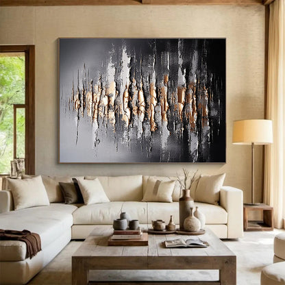 Custom - Designed Oversized Abstract Canvas for Event Exhibition DKH041