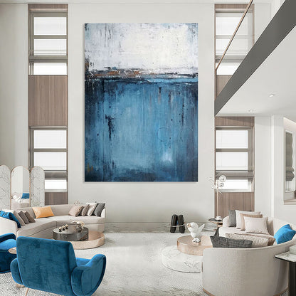 Majestic Vertical Hand - Painted Textured Custom Abstract Epoch for Living Room and Hotel DKH1558
