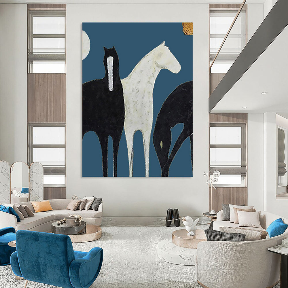Extra - Large - Scale Hand - Painted Custom Abstract Painting (with Three - Dimensional Textures), Beautifying Entryway and Bar DKH1440