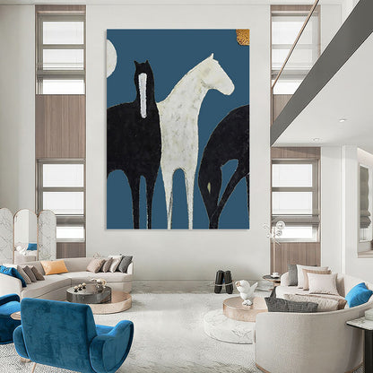 Extra - Large - Scale Hand - Painted Custom Abstract Painting (with Three - Dimensional Textures), Beautifying Entryway and Bar DKH1440