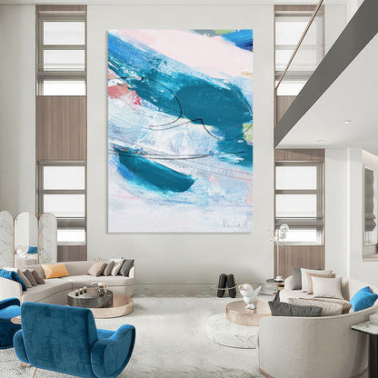 Puckered Textures: Immense - Scale Custom Abstract Creation for Bedroom and Office DTP151