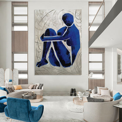 Elevated - Reach Vertical Hand - Painted Custom Abstract Overture (with Intricate Textures) for Hallway and Entryway DKH1569