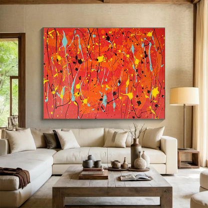 “Luminary Echoes” Large - Format Abstract Painting for Entryway & Living Room DKH286