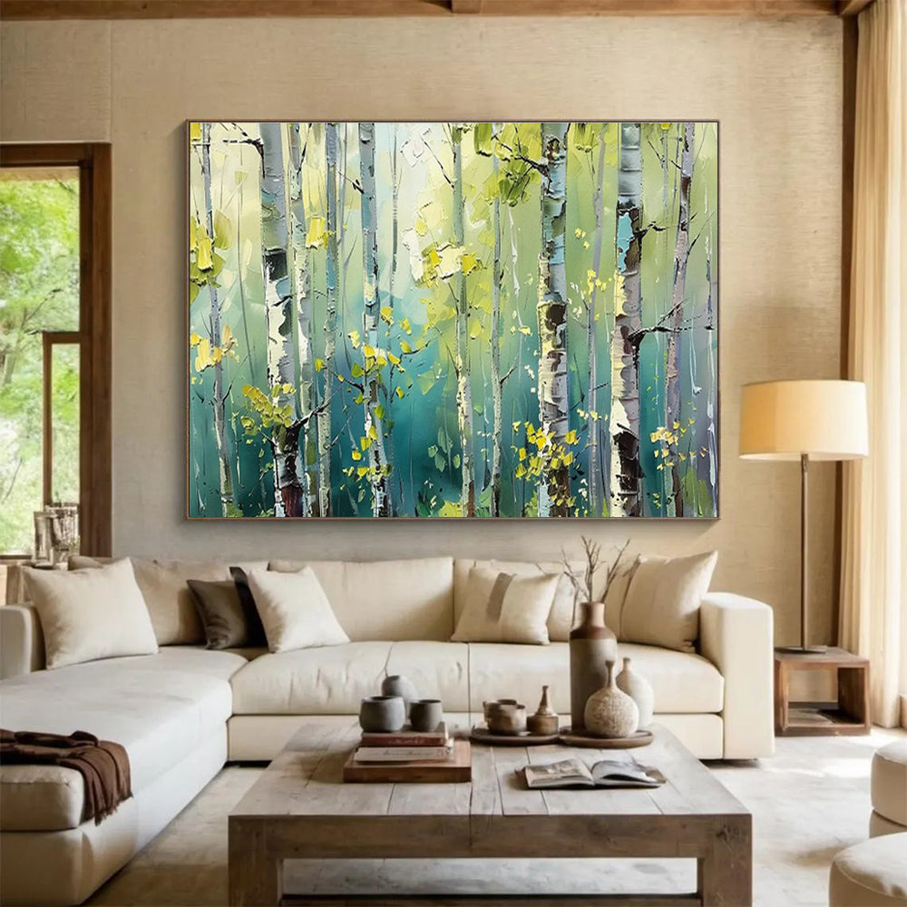 Massive Textured Hand - Painted Abstract Wall Mural for Decor Enhancement DKH670