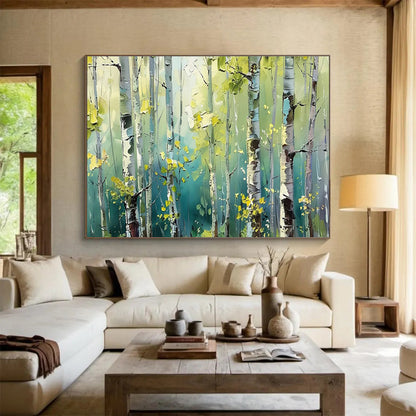 Massive Textured Hand - Painted Abstract Wall Mural for Decor Enhancement DKH670