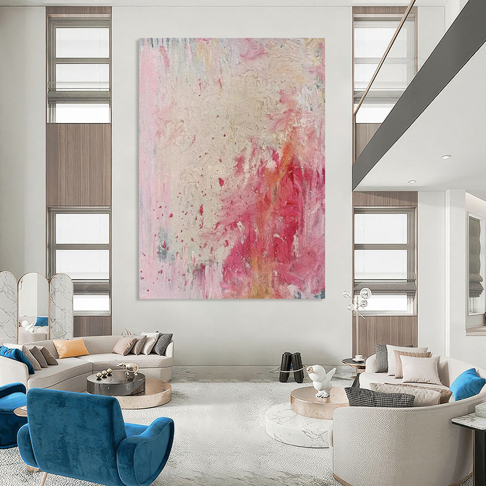 Large-Format-Scale Hand-Painted Abstract Canvases for Office & Bar LargeART2283