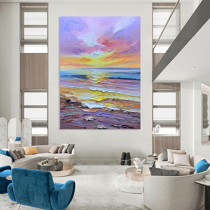 Hand-Painted Large Abstract Paintings: Textured Styles for Bar & Hotel DTP261