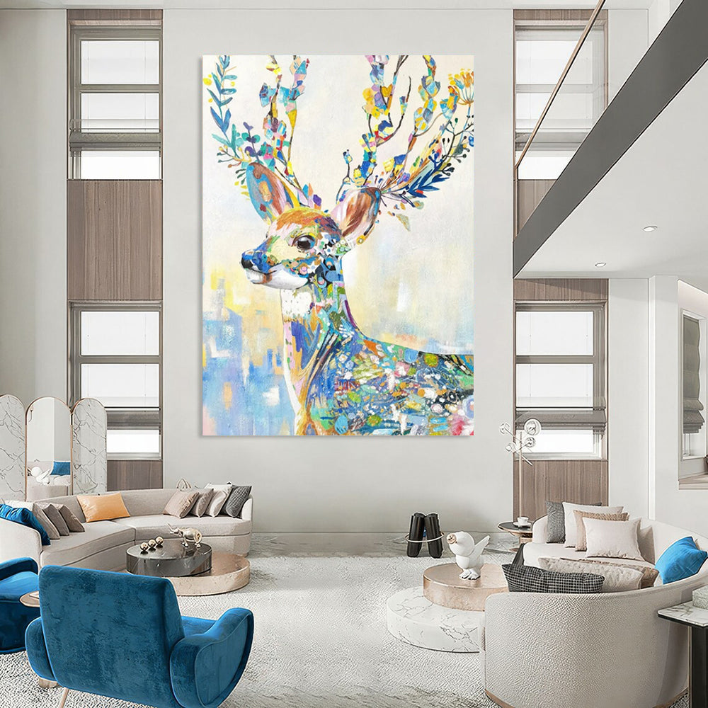 Immense Hand-Painted Abstract Wall Mural for Living Room & Foyer LargeART2209