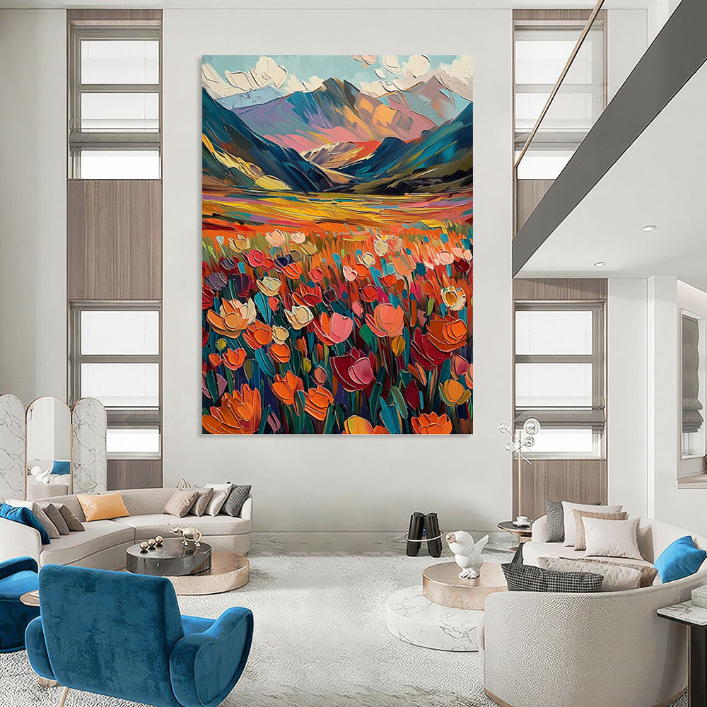 Elevated - Reach Vertical Hand - Painted Custom Abstract Overture (with Sand Textures) for Hallway and Entryway DKH1597