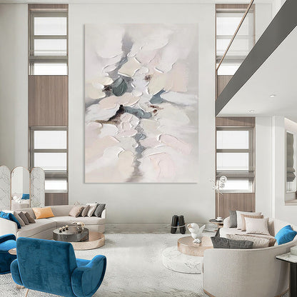 Designer - Curated Splendor: Hand - Rendered Textured Canvas Art for Hotel Lobby & Living Room DKH1174