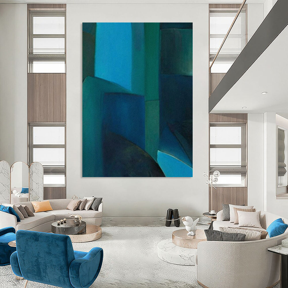 Monumental-Sized Hand-Painted Abstract Wall Art for Dining Room & Butler’s Pantry LargeART2255