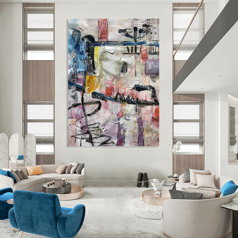 Breathtaking Hand - Painted Textured Abstract for Living Room & Dining Room DKH1294