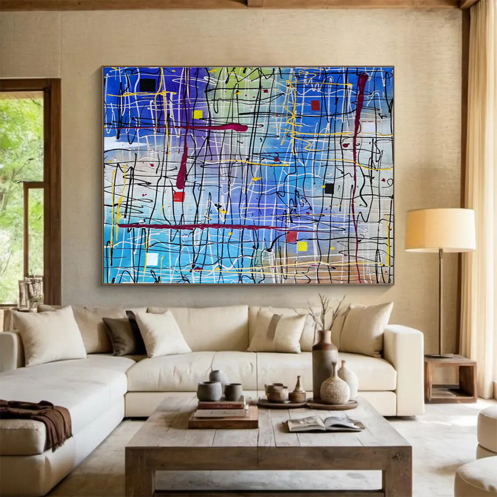 Groundbreaking Original Vast - Scale Textured Hand - Crafted Abstract Canvas for Innovative Design DKH849