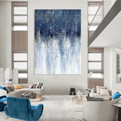 Gargantuan - Format Vertical Hand - Painted Custom Abstract Sonnet (with Captivating Textures), for Dining Room and Hotel DKH1537