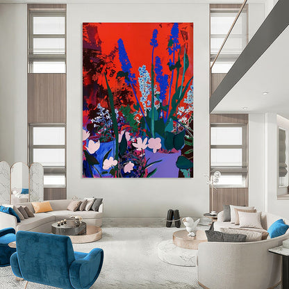 Solar Flare: Super - Sized Hand - Painted Custom Abstract Canvas for Living Room and Office DTP100