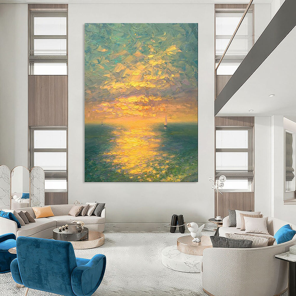Metallic Textured Abstract Wall Art for Bedroom & Home Office LargeART2070