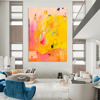 Mysterious & Intriguing Hand-Painted Custom Abstract Painting for Bedroom & Hallway LargeART2005