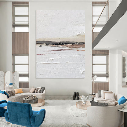 Large Vertical Custom Abstract Hand - Painted Canvas for Office and Bar DKH1664