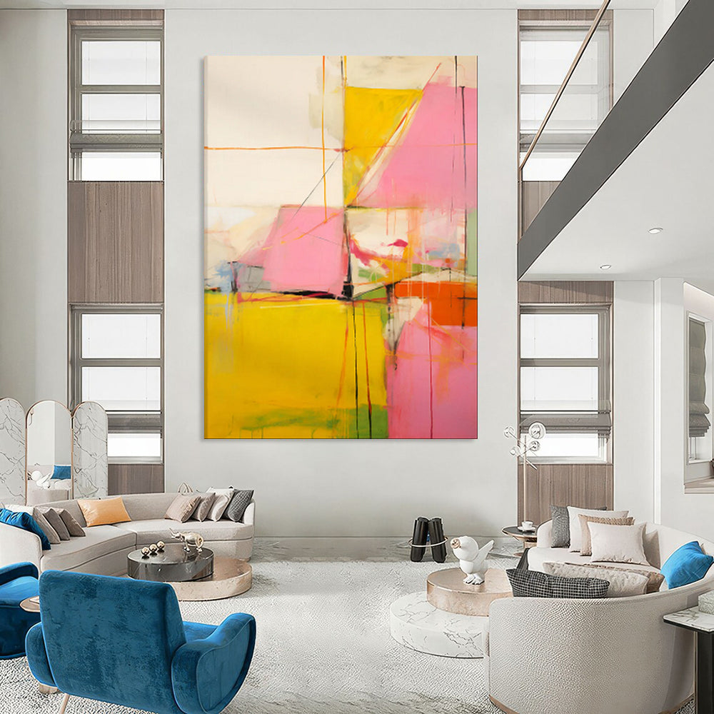 Hand-Painted Bespoke Abstract Canvas for Bedroom & Hotel LargeART1835