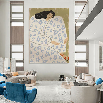 Designer - Curated Splendor: Hand - Rendered Textured Canvas Art for Hotel Lobby & Living Room DKH1146