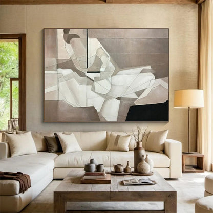 “Ethereal Echoes” Immense Abstract Wall Decor for Entryway & Bedroom DKH350