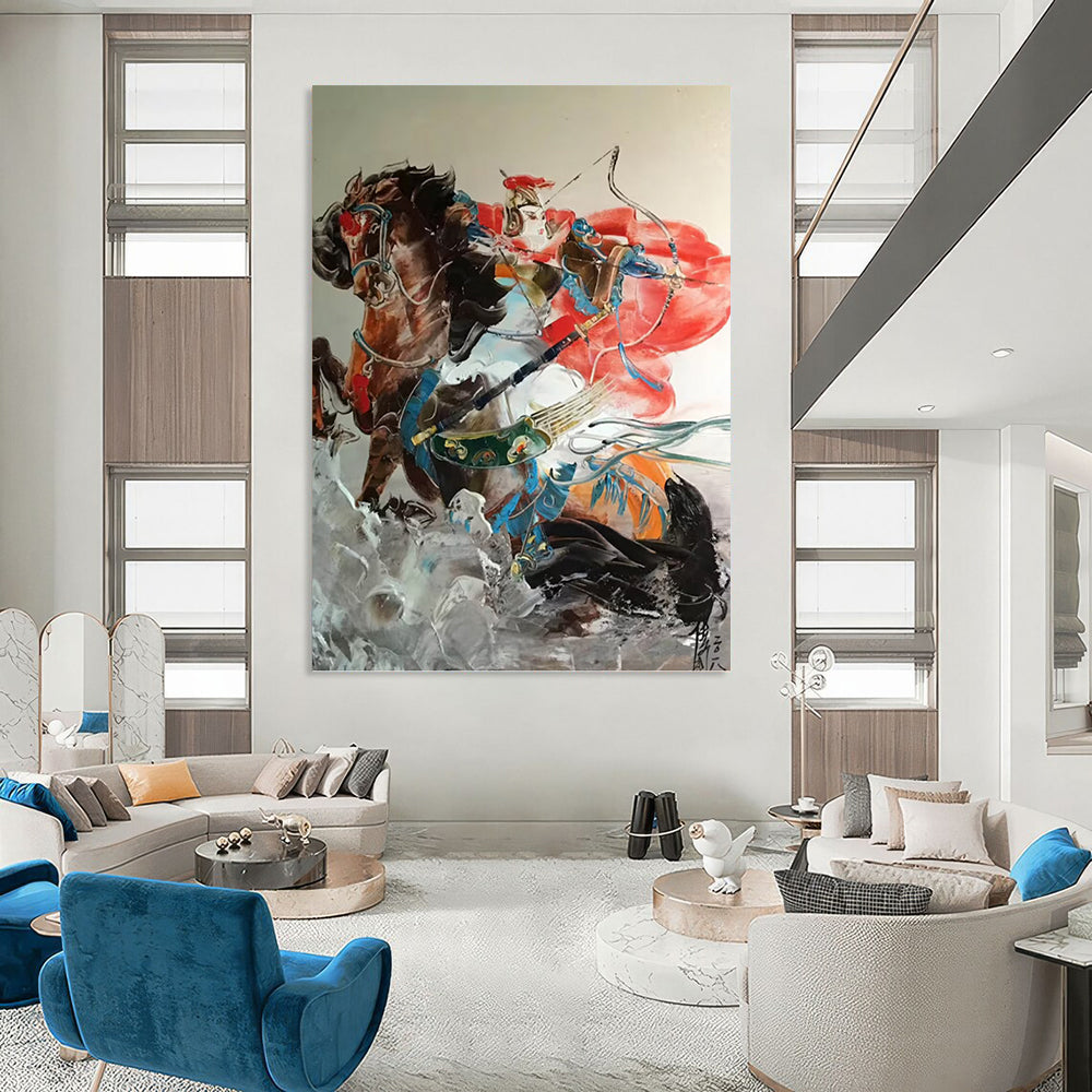 Colossal Vertical Hand - Painted Custom Abstract Enigma (with Lava Textures) for Dining Room and Hotel DKH1589
