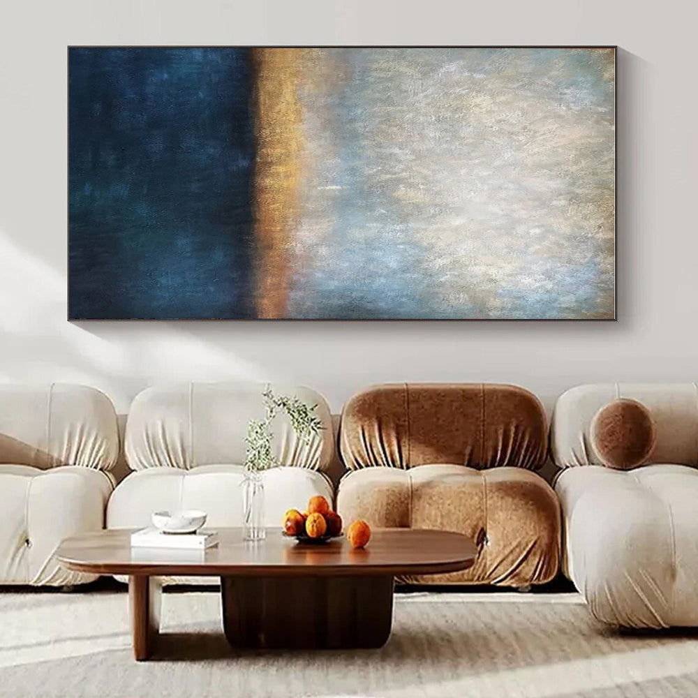 Hand-Painted Bespoke Abstract Canvas for Office & Hotel Rooftop Lounges LargeART1441