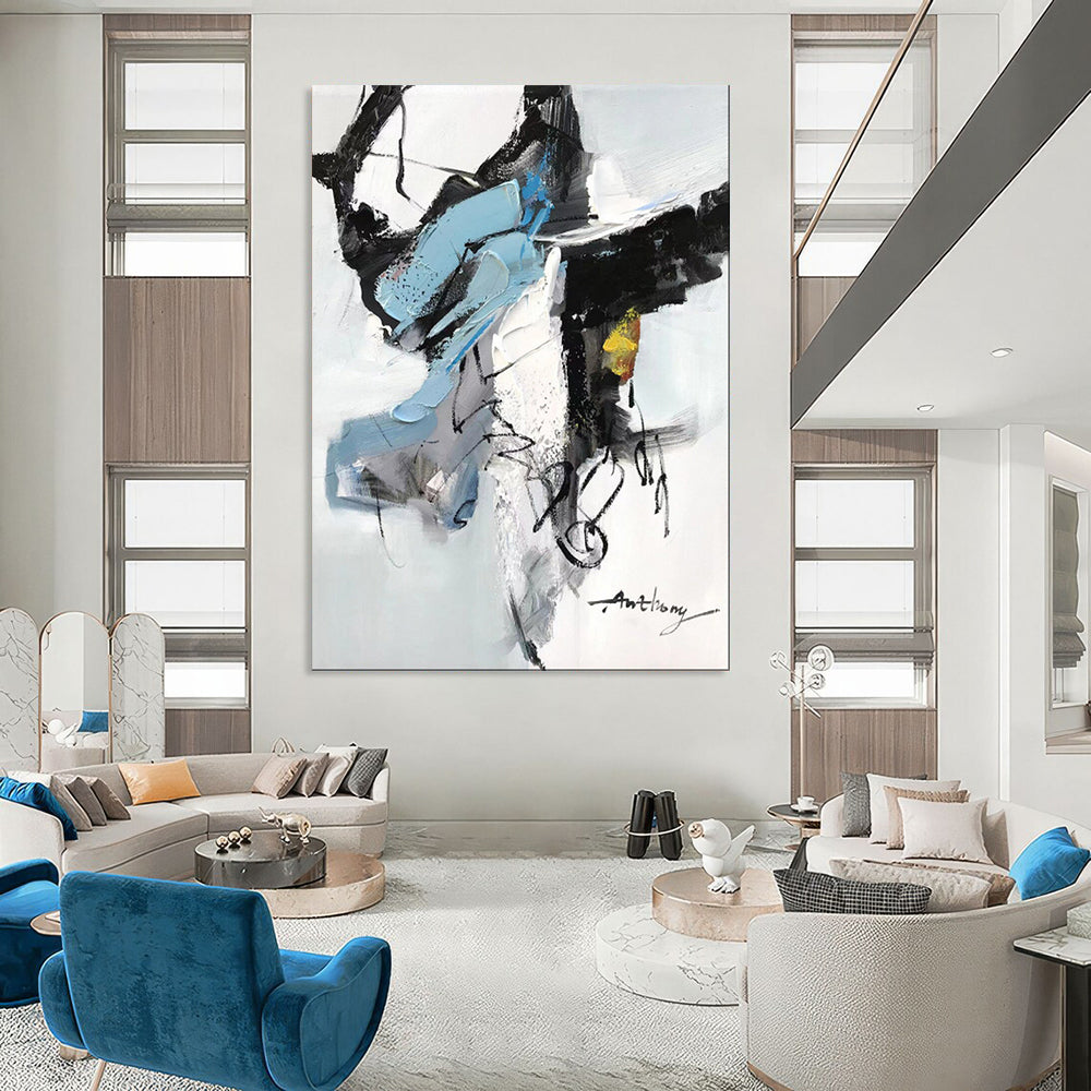 Underwater Textured Abstract Wall Art for Bathroom & Aquarium Room LargeART2086
