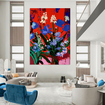 Mystic Grove: Monumental Hand - Painted Textured Custom Abstract Art for Dining Room and Hallway DTP101