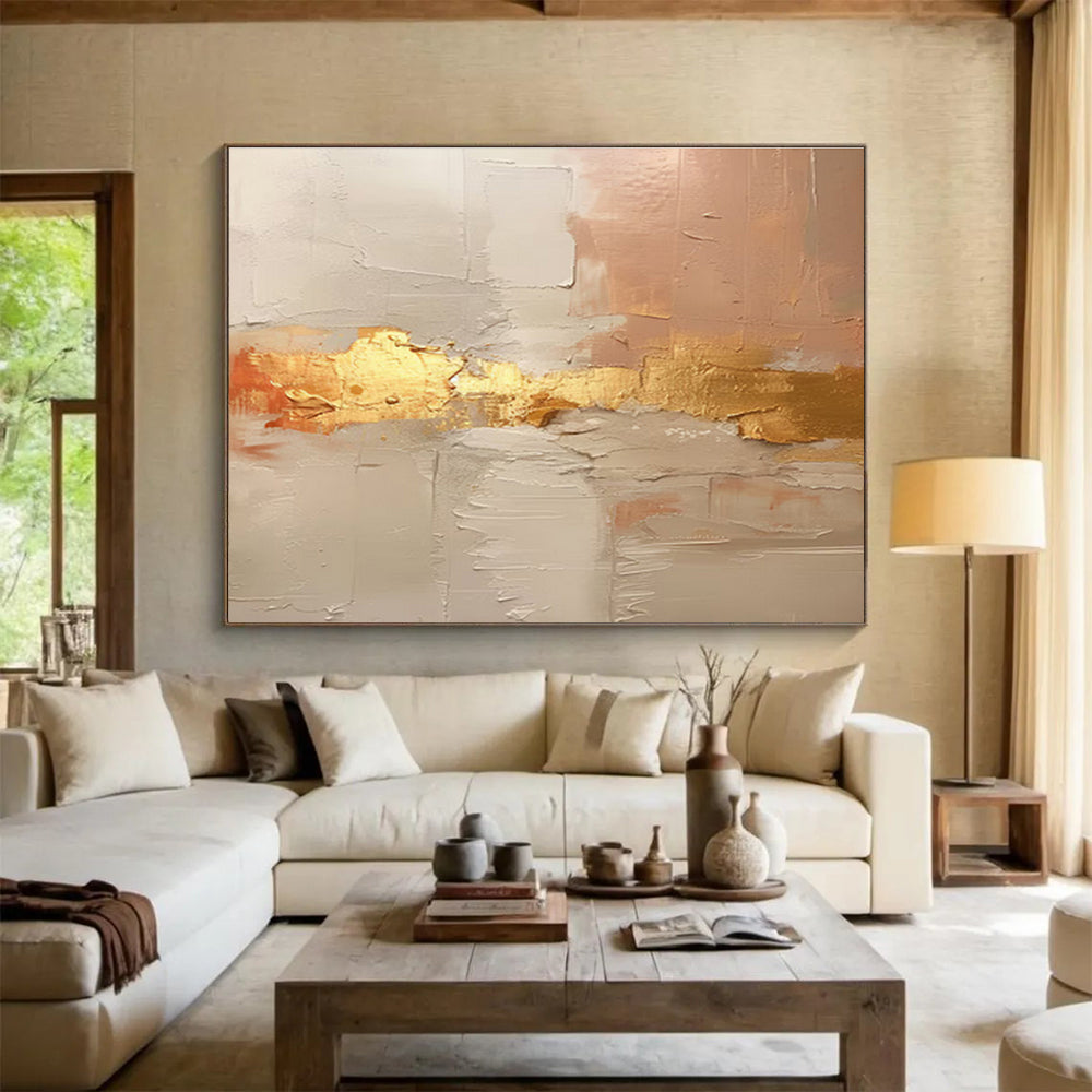 Dazzling Hand - Painted Textured Abstract Painting for Entryway & Bar DKH617
