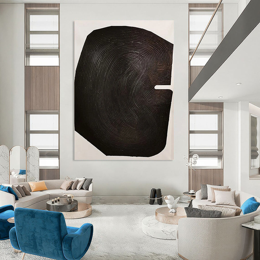 Colossal Custom - Painted Textured Canvas Abstract for Hotel Suite & Living Room DKH1052