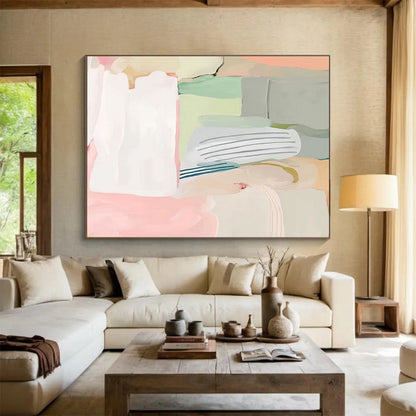 Large - Format Abstract Painting for Dining & Office DKH412
